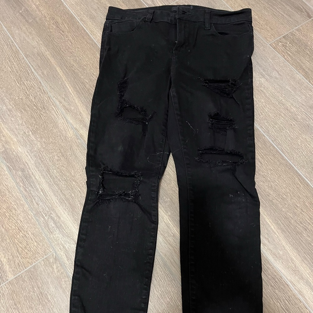 Cello Black Jeans Ripped Straight/Skinny 7